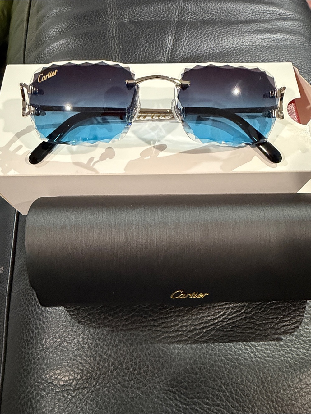 Cartier Blue Gradient Dark Blue lense
